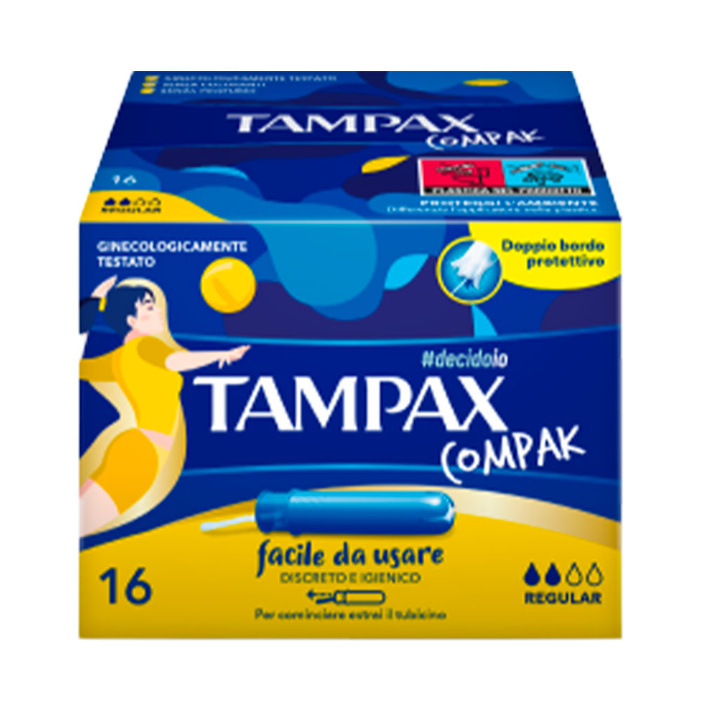 TAMPAX COMPAK - ASSORBENTI INTERNI DONNA REGULAR - 16 PZ