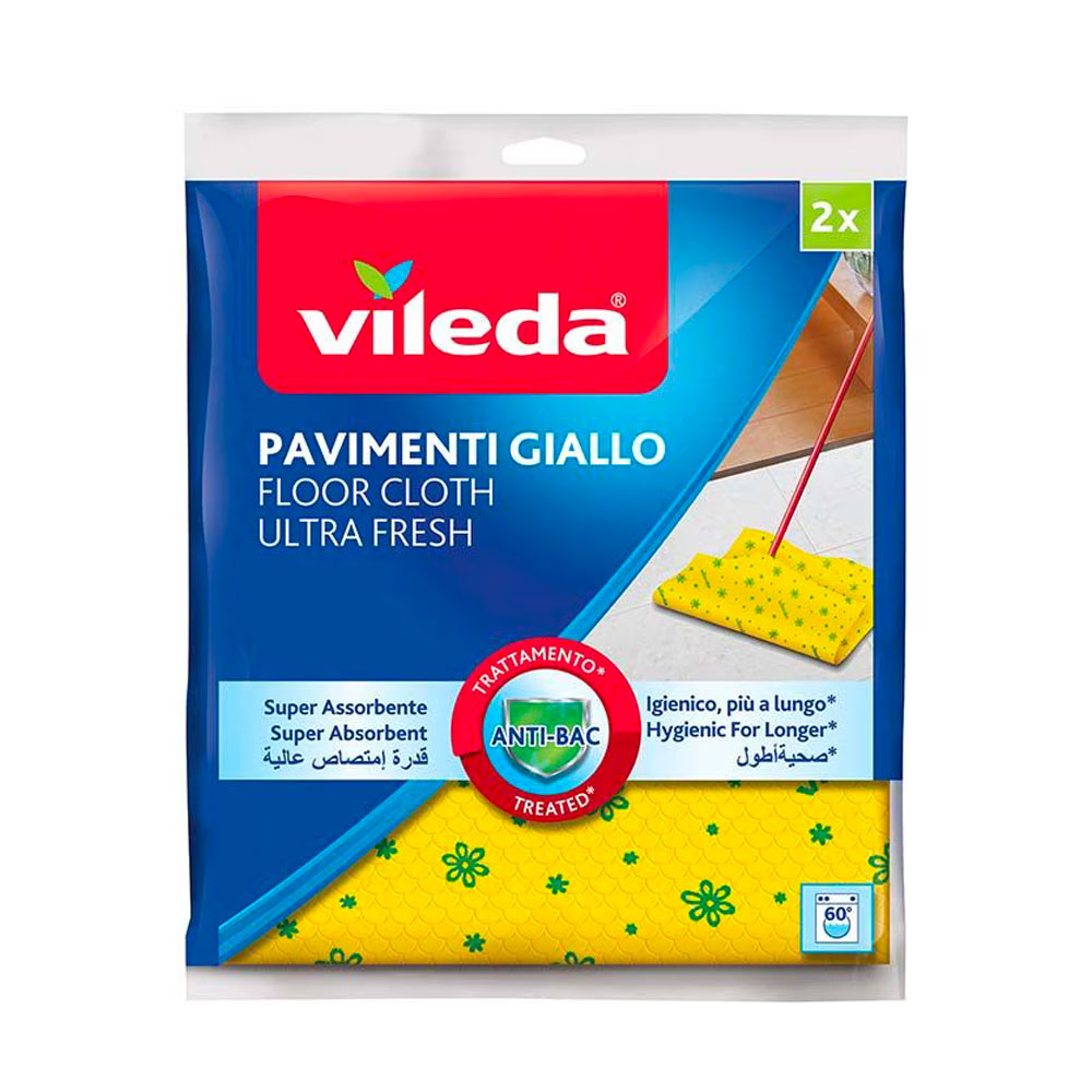 VILEDA - PANNO PAVIMENTI GIALLO - 2PZ