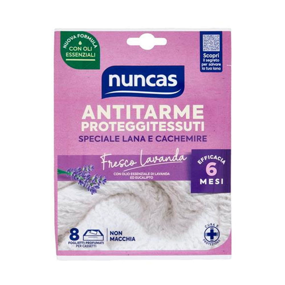 NUNCAS - ANTITARME PROTEGGITESSUTI LANA E CACHEMIRE FRESCO LANA - 8PZ