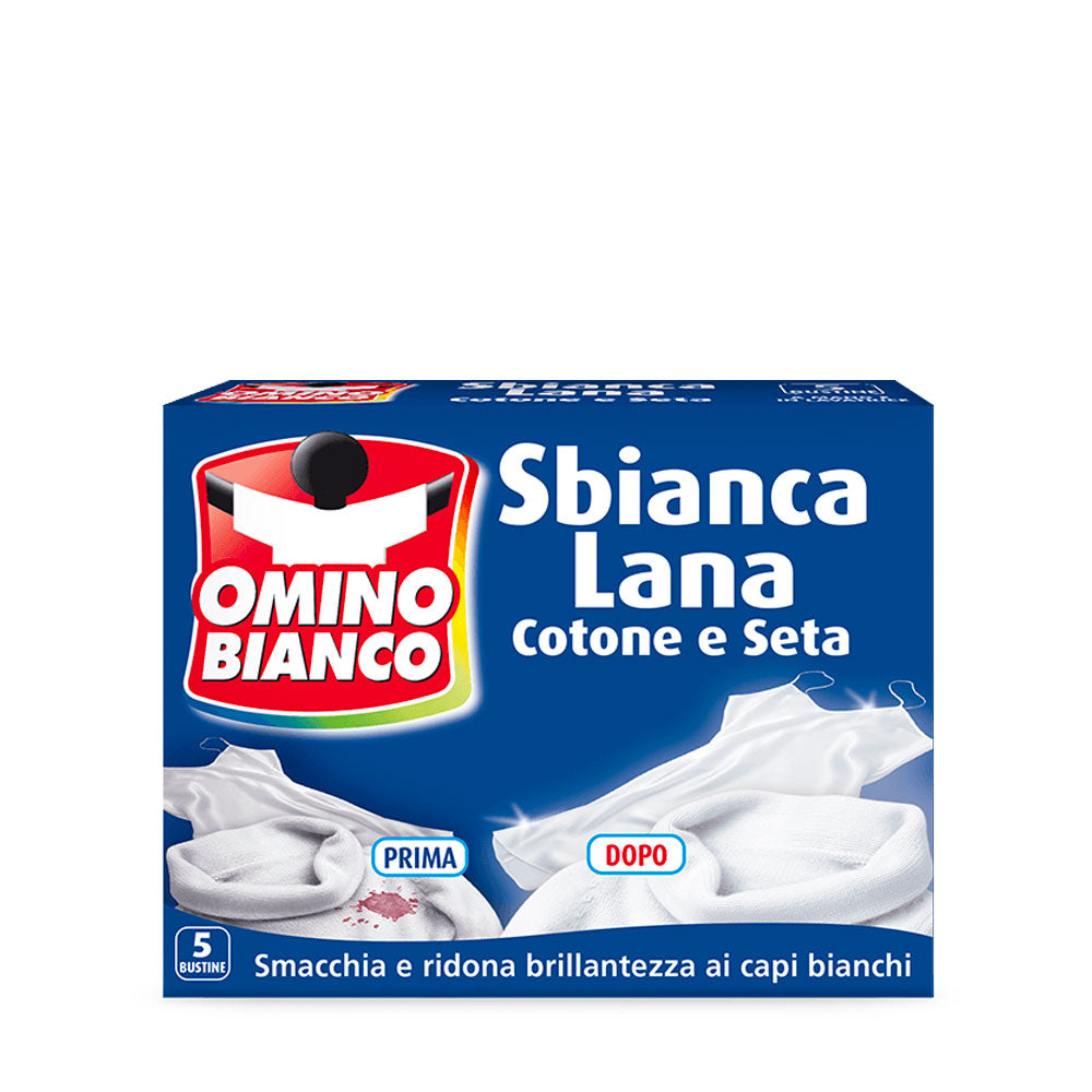 OMINO BIANCO - ADDITIVO SBIANCANTE SBIANCA LANA - 5 BUSTINE