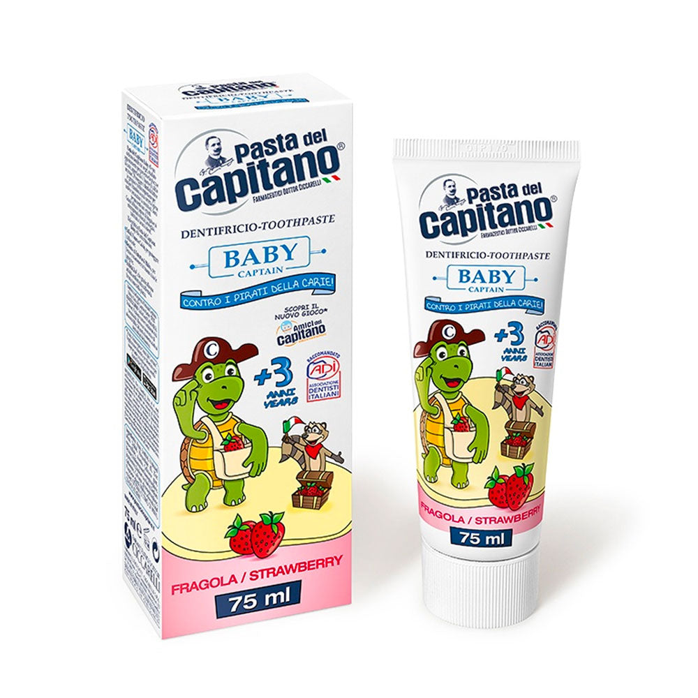 PASTA DEL CAPITANO - BABY DENTIFRICIO BAMBINI +3 GUSTO FRAGOLA - 75ML