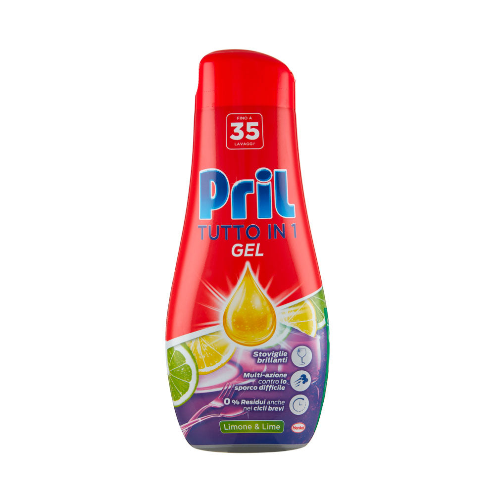 PRIL - DETERGENTE LAVASTOVIGLIE GEL TUTTO IN 1 LIMONE - 630ML