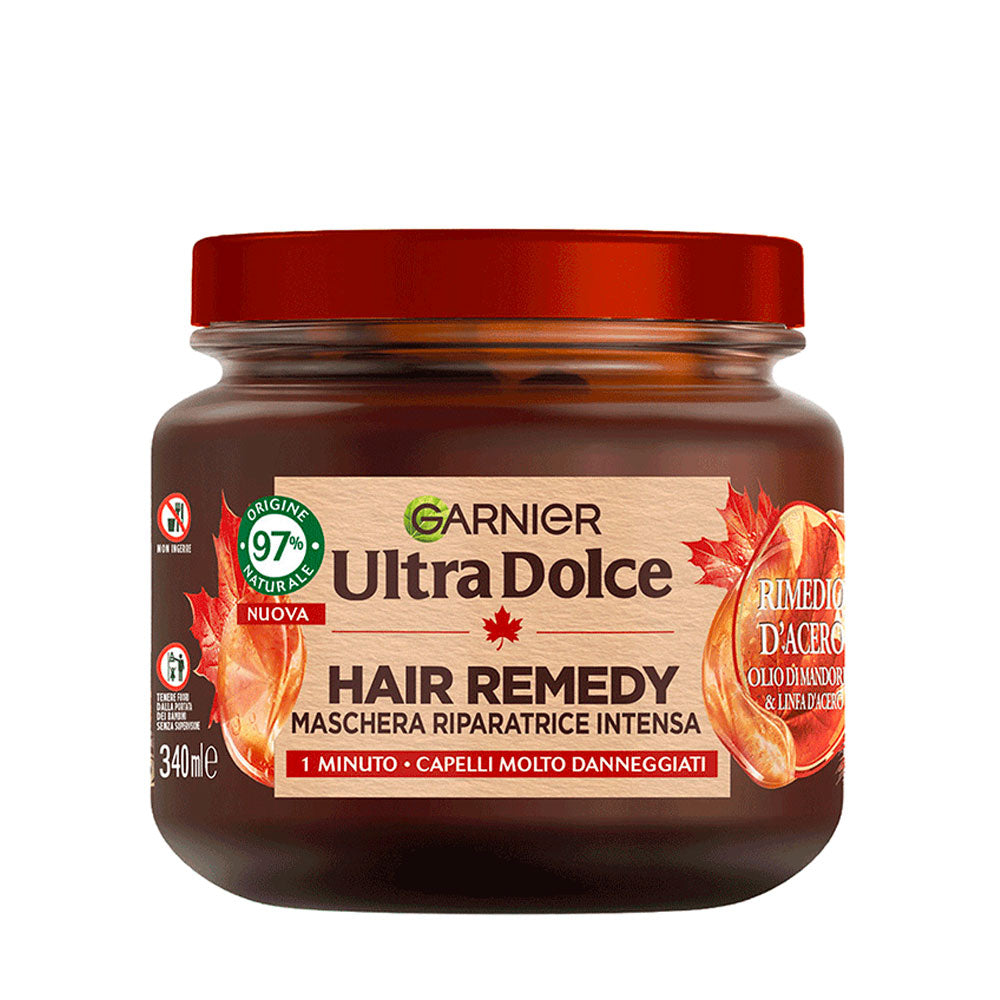 GARNIER - ULTRA DOLCE HAIR REMEDY RIMEDIO D'ACERO MASCHERA RIPARATRICE INTENSA - 340ML