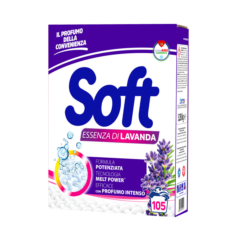SOFT - DETERSIVO IN POLVERE LAVATRICE ESSENZA DI LAVANDA - 105 LAVAGGI