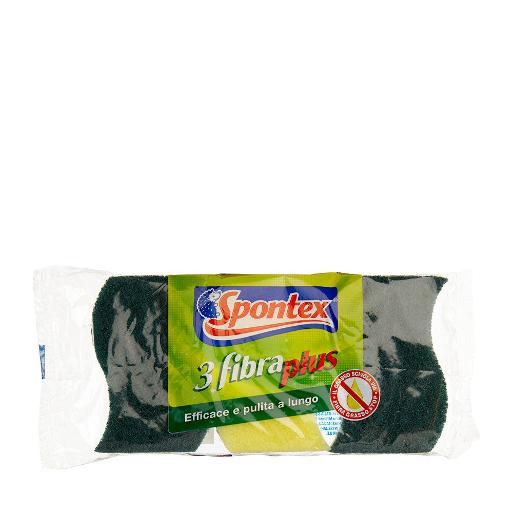 SPONTEX - 3 FIBRA PLUS SPUGNA ABRASIVA - 3PZ