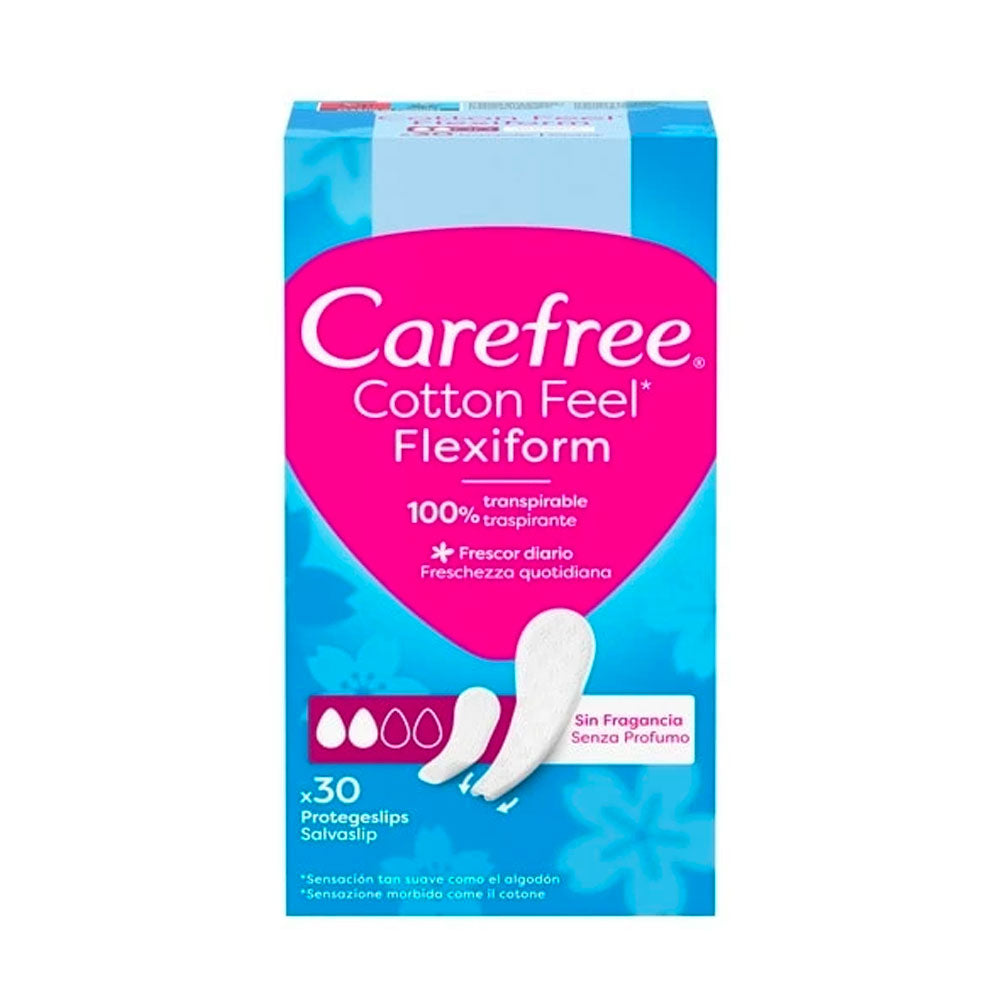 CAREFREE COTTON FEEL ASSORBENTI DONNA FLEXIFORM 30pz