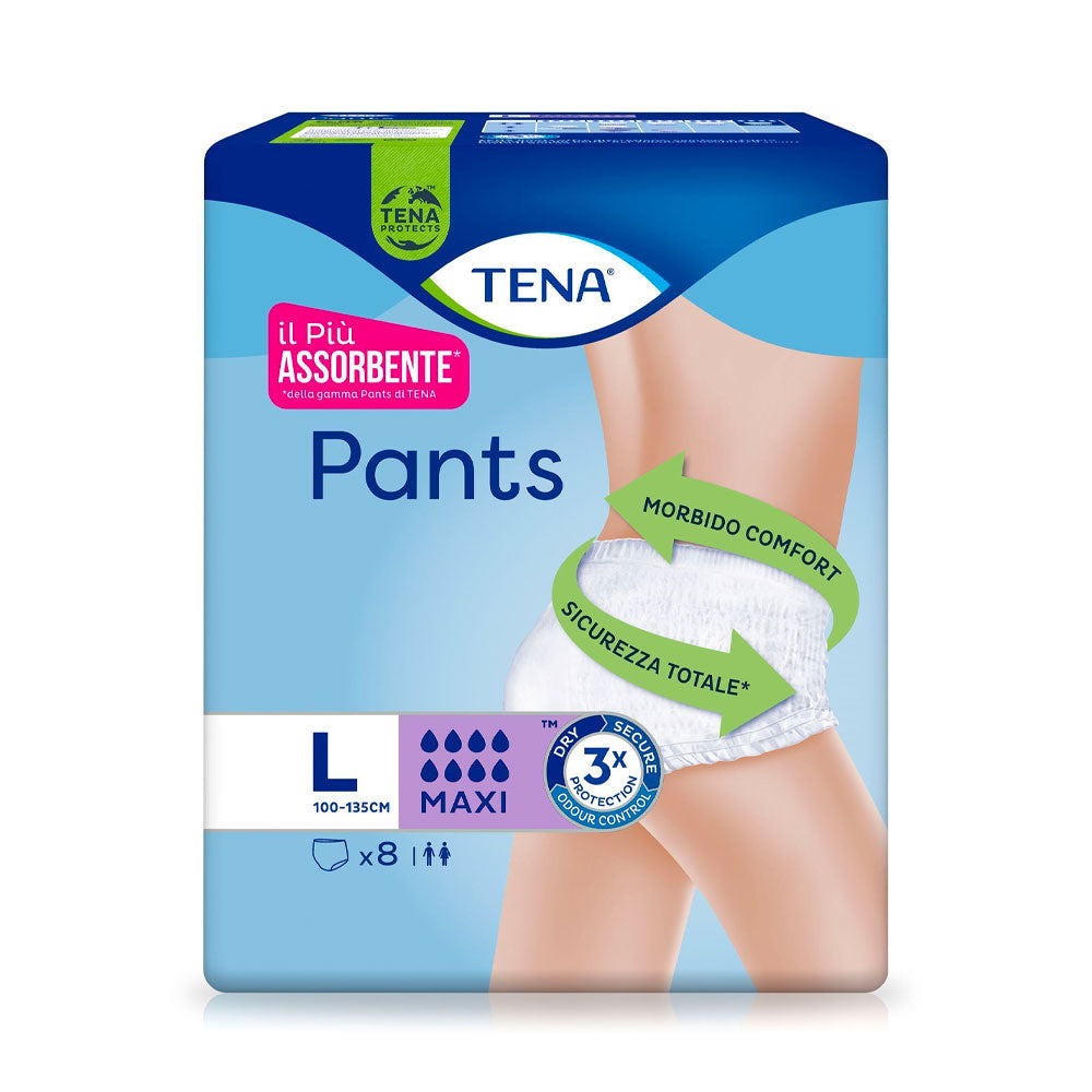 TENA - PANTS NIGHT MAXI MUTANDINE ASSORBENTI L - 8 PZ