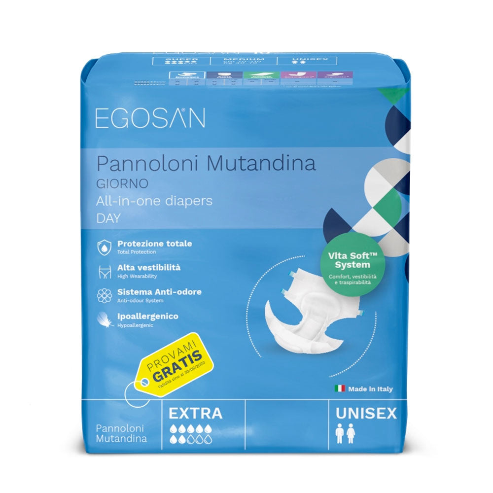 EGOSAN - DAY PANNOLONI UNISEX MUTANDINA (XL) EXTRA LARGE 15pz