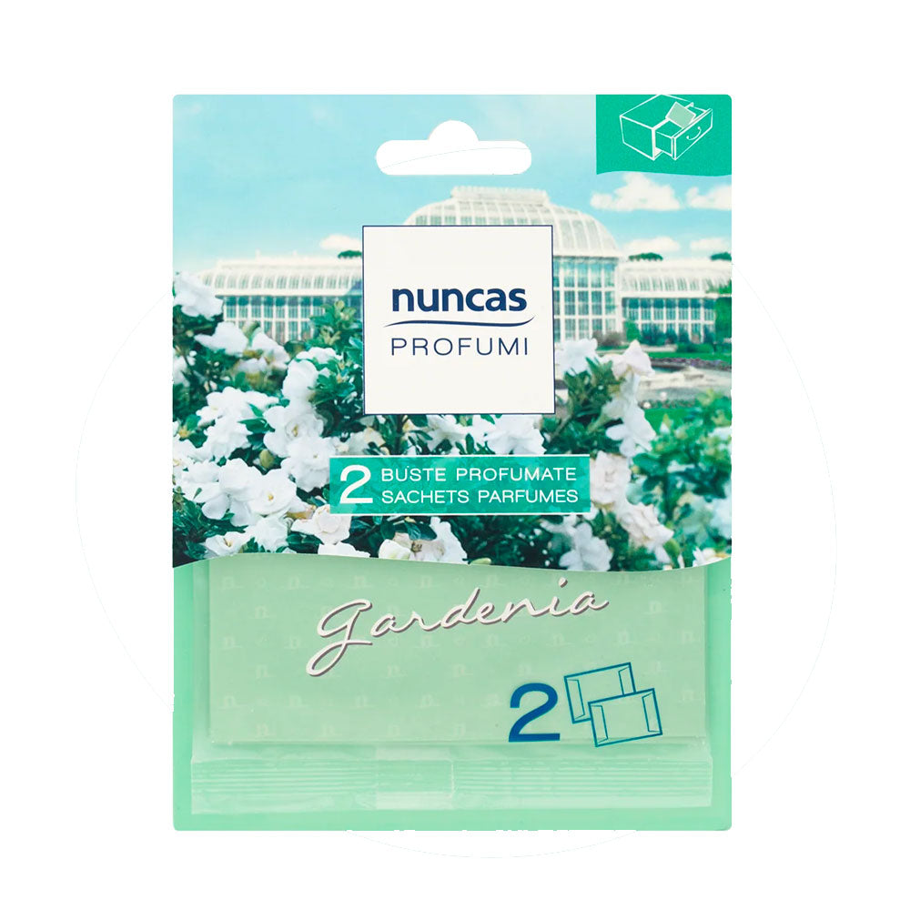 NUNCAS - BUSTE PROFUMATE PER CASSETTI GARDENIA - 2 PEZZI