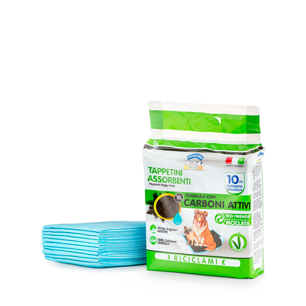 CLENDY - PET TAPPETINI ASSORBENTI CON CARBONI ATTIVI 60x60cm 10pz