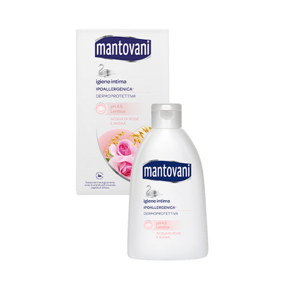 MANTOVANI - DETERGENTE INTIMO pH4.5 LENITIVO ACQUA DI ROSE E AVENA - 250ML