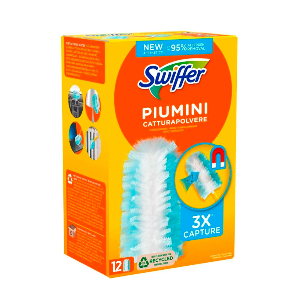 SWIFFER - DUSTER PIUMINI CATTURAPOLVERE RICARICHE NON PROFUMATE - 12 PZ