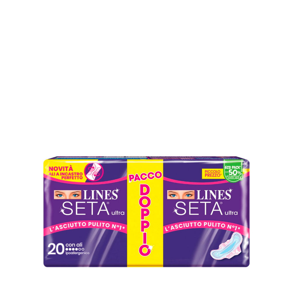 LINES - SETA ULTRA ASSORBENTI ALI PACCO DOPPIO - 20PZ