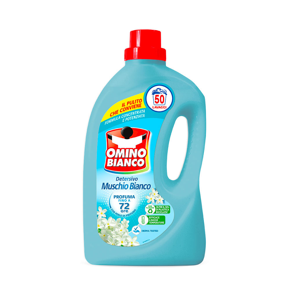 OMINO BIANCO - DETERSIVO LIQUIDO LAVATRICE MUSCHIO BIANCO - 50 LAVAGGI