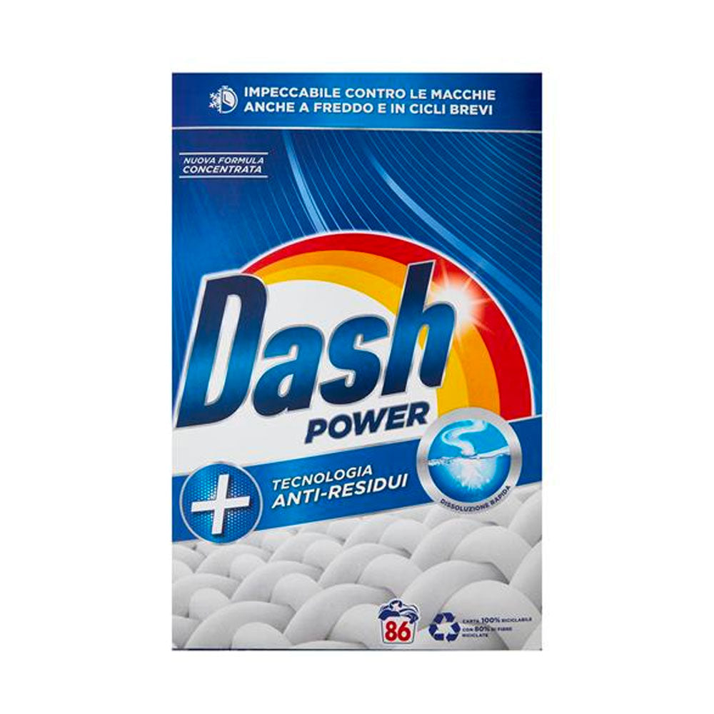DASH - POWER DETERSIVO LAVATRICE IN POLVERE ANTI-RESIDUI 86 LAVAGGI