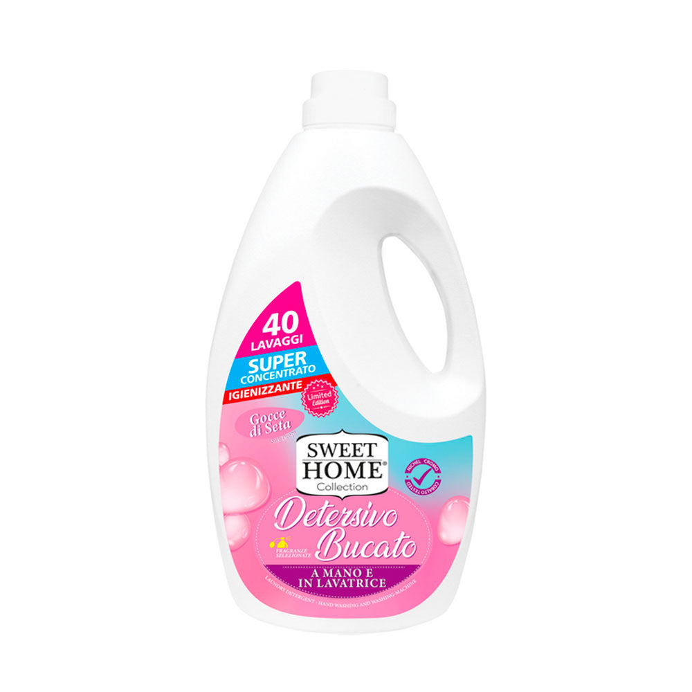 SWEET HOME - DETERSIVO LIQUIDO CONCENTRATO LAVATRICE GOCCE DI SETA - 40 LAVAGGI