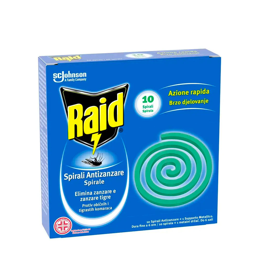 RAID - SPRIALI ANTIZANZARE - 10PZ