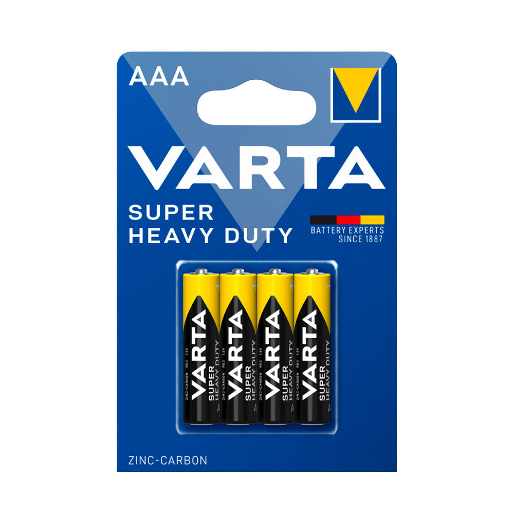 VARTA - SUPER HEAVY DUTY ZINC CARBON - BATTERIE MINISTILO AAA - 4PZ