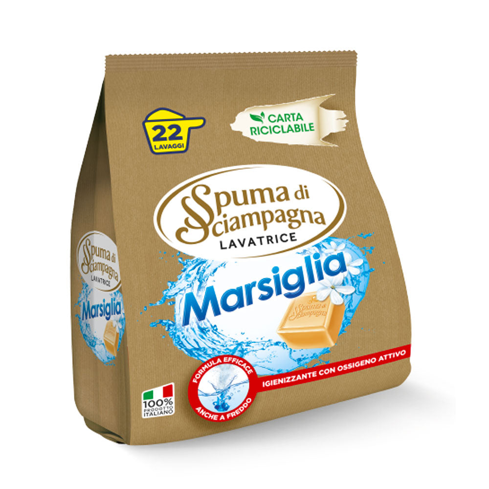 SPUMA DI SCIAMPAGNA - DETERSIVO LAVATRICE POLVERE MARSIGLIA - 22 MISURINI
