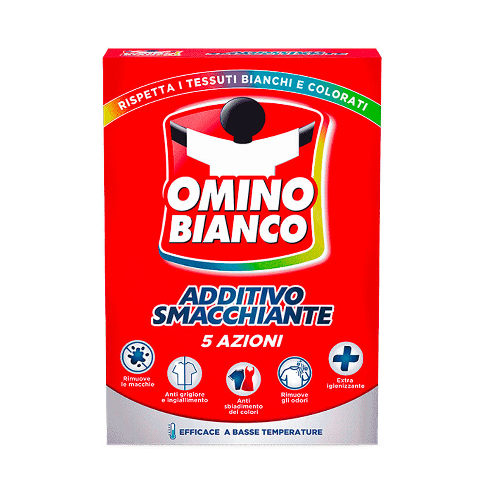 OMINO BIANCO - ADDITIVO SMACCHIANTE IN POLVERE 5 AZIONI - 500g