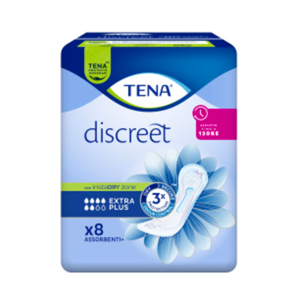 TENA - ASSORBENTI DISCREET EXTRA PLUS - 8 PZ