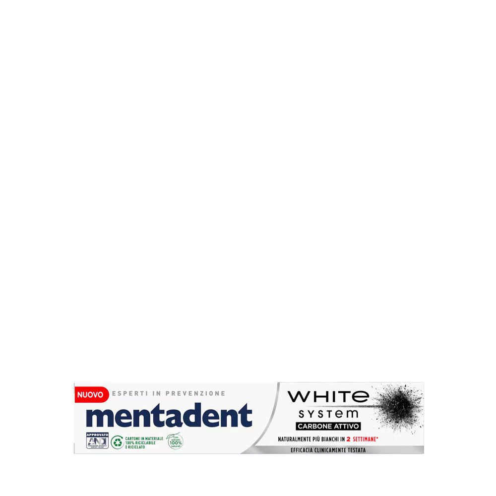 MENTADENT - WHITE SYSTEM CARBONE ATTIVO - 75ML