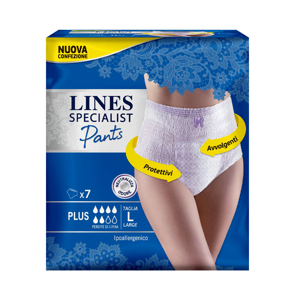 LINES - SPECIALIST PANTS ASSORBENTI PLUS TAGLIA L - 7PZ