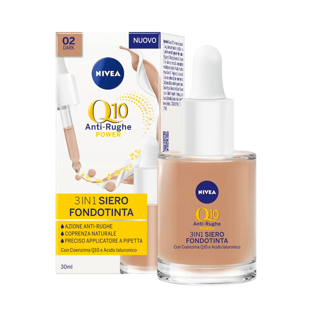 NIVEA - Q10 POWER ANTI-RUGHE 3IN1 SIERO FONDOTINTA 02 DARK - 30ML