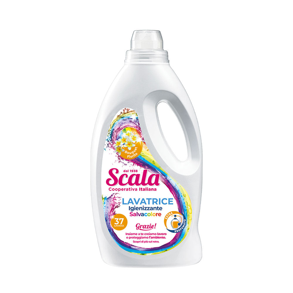 SCALA - DETERSIVO LIQUIDO LAVATRICE IGIENIZZANTE SALVACOLORE BOUQUET FIORITO - 37 LAVAGGI
