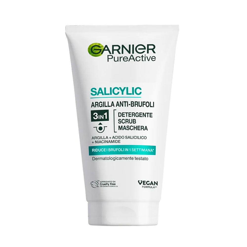 GARNIER - PUREACTIVE SALICYLIC ARGILLA ANTI-BRUFOLI SRUB 3 IN 1 - 150ML