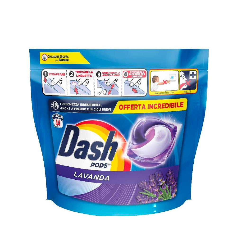 DASH - DETERSIVO LAVATRICE PODS LAVANDA - 44 LAVAGGI