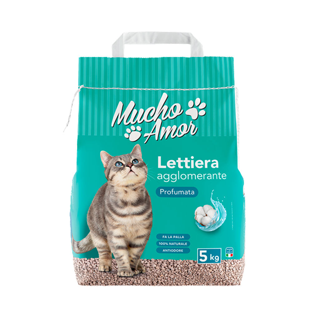 MUCHO AMOR - LETTIERA GATTO AGGLOMERANTE PROFUMATA - 5KG
