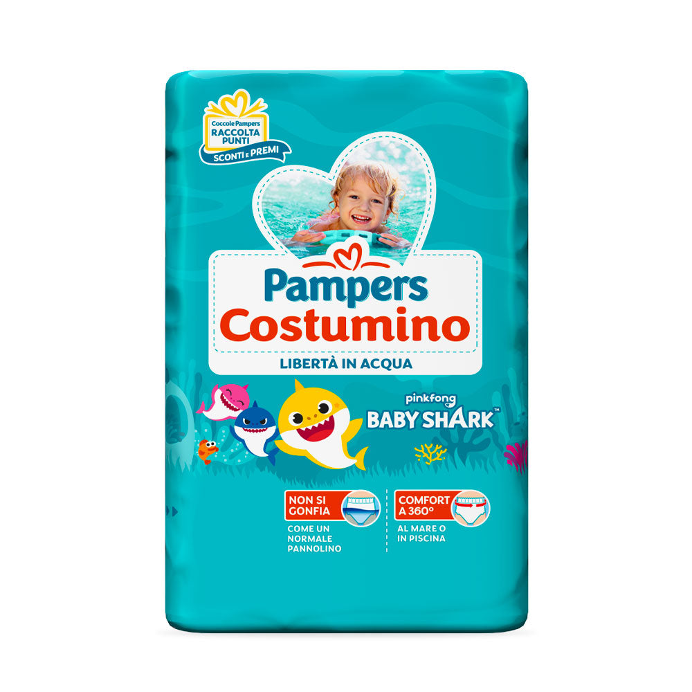 PAMPERS - COSTUMINO BABY SHARK TAGLIA 4 (8-15 Kg) - 11PZ