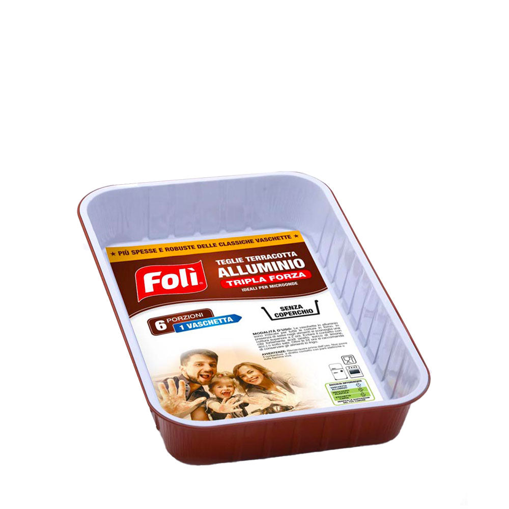 FOLì - LE TERRACOTTE TEGLIA IN ALLUMINIO 6 PORZIONI - 1PZ