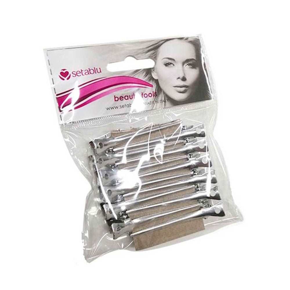 SETABLU - PINZE CAPELLI BECCHI DI CICOGNA - 12PZ