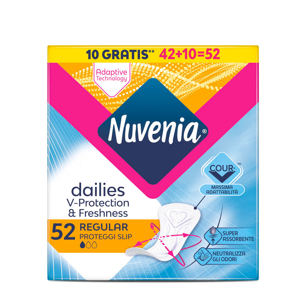 NUVENIA - DAILIES V-PROTECTION & FRESHNESS PROTEGGI-SLIP DONNA REGULAR - 52PZ