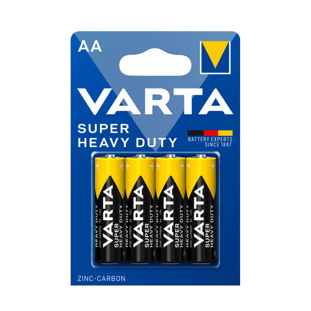 VARTA - SUPER HEAVY DUTY ZINC CARBON - BATTERIE STILO AA - 4PZ