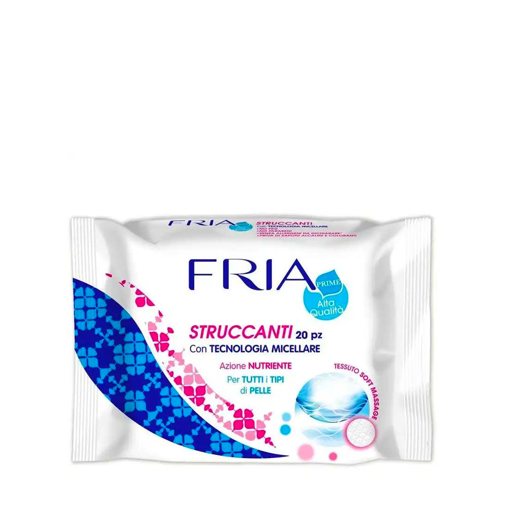 FRIA - PRIME SALVIETTINE STRUCCANTI CON TECNOLOGIA MICELLARE AZIONE NUTRIENTE - 20PZ
