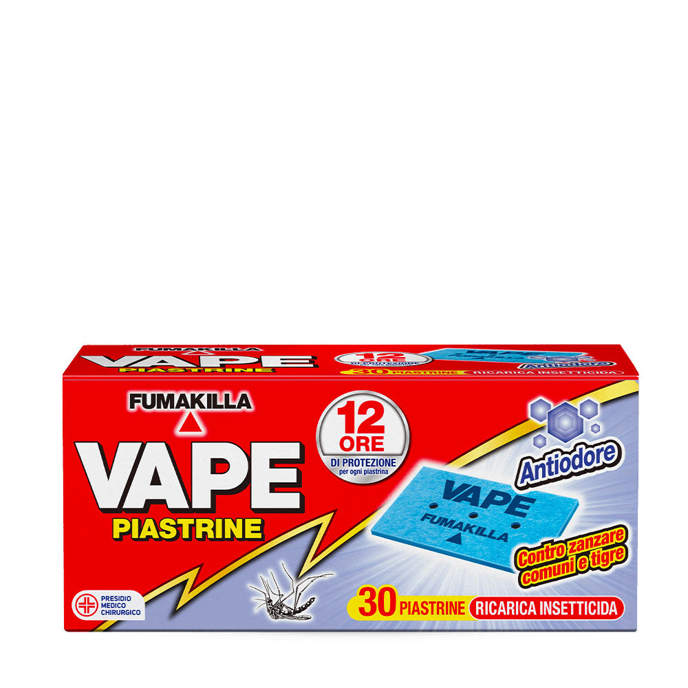 FUMAKILLA - VAPE - PIASTRINE ANTIODORE INSETTICIDA ZANZARE - 30PZ