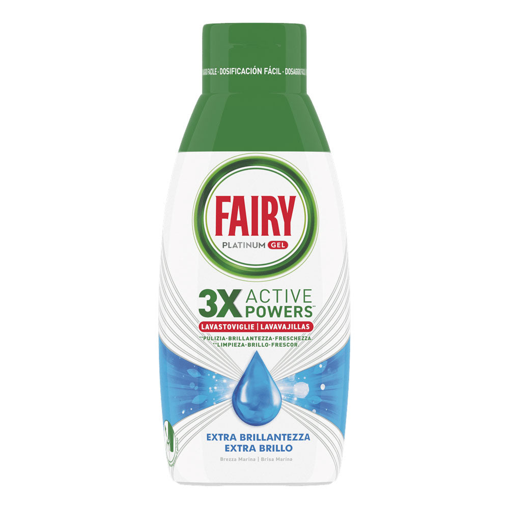 FAIRY - PLATINUM GEL DETERSIVO LAVASTOVIGLIE 3X ACTIVE POWERS BREZZA MARINA - 28 LAVAGGI