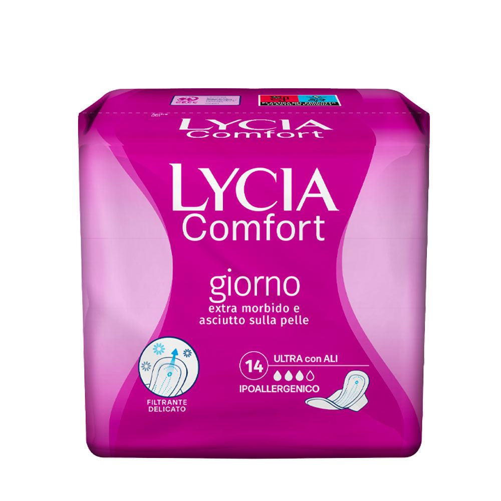 LYCIA - COMFORT ASSORBENTI DONNA GIORNO CON ALI - 14PZ