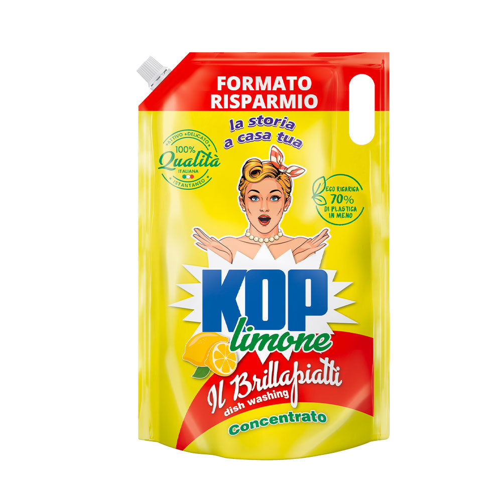 KOP - IL BRILLAPIATTI DETERSIVO PIATTI GEL ECO-RICARICA LIMONE - 1,7L