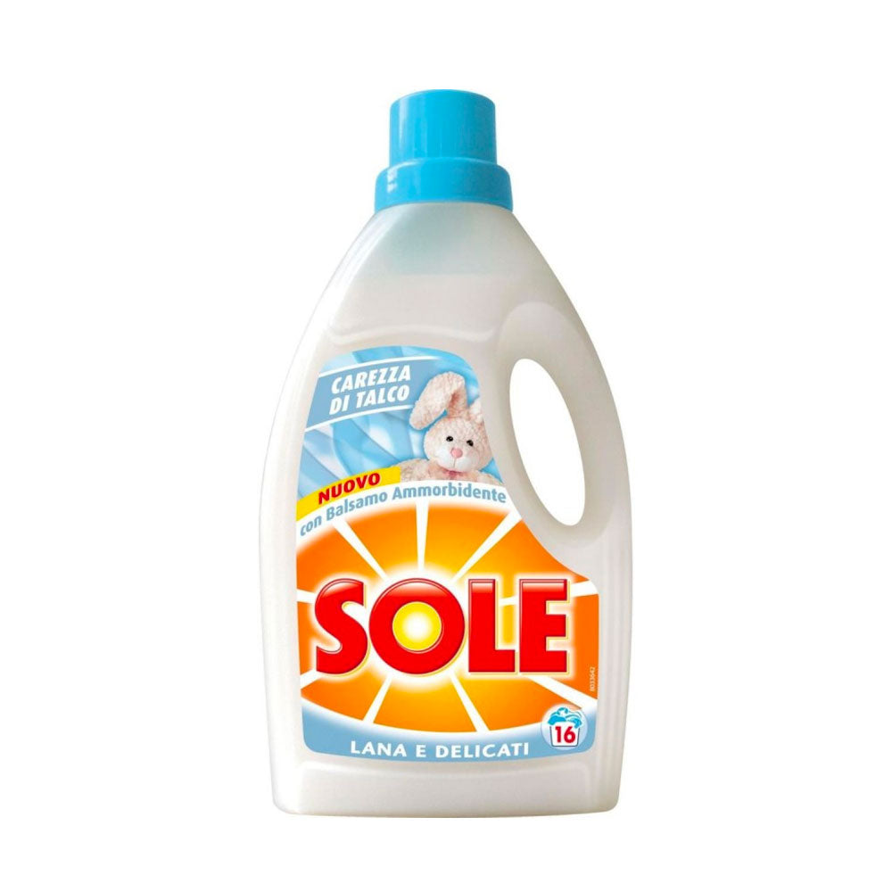 SOLE - DETERSIVO LIQUIDO LAVATRICE CAPI DELICATI CAREZZA DI TALCO - 16 LAVAGGI