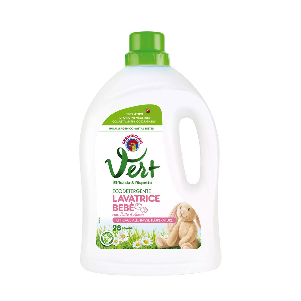 CHANTECLAIR VERT DETERSIVO LAVATRICE LIQUIDO LAVATRICE BEBE' CON LATTE D'AVENA 21 lavaggi