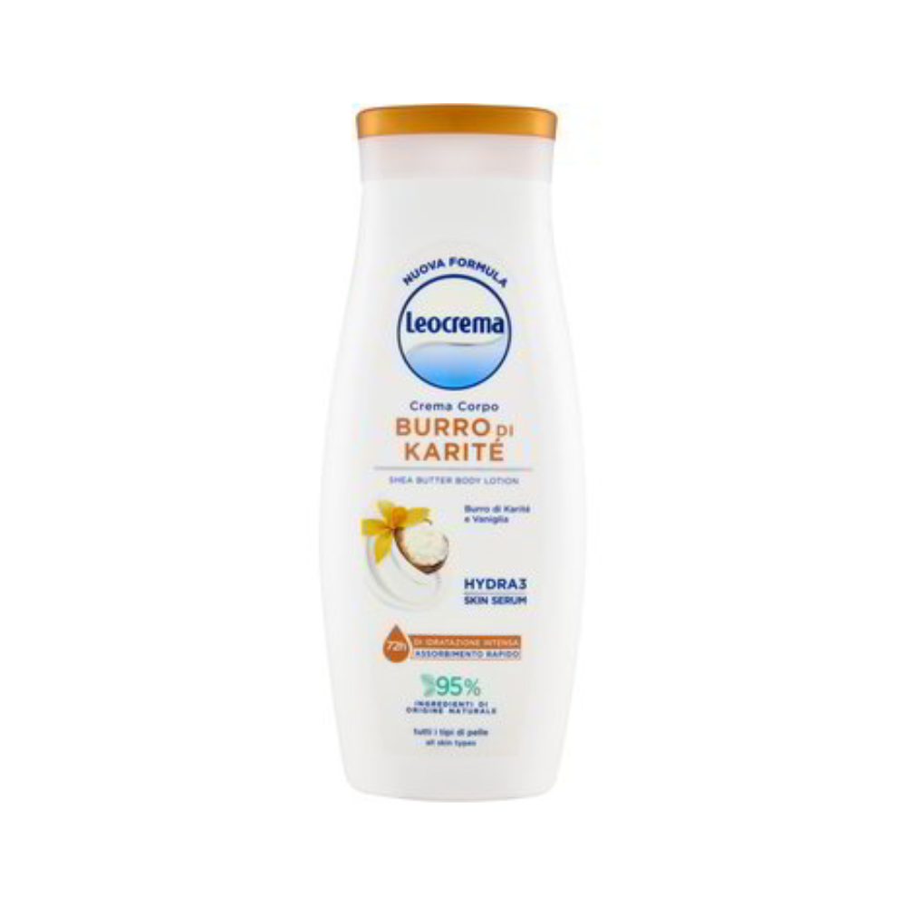 LEOCREMA - CREMA CORPO FLUIDA BURRO DI KARITE' E VANIGLIA 400ML