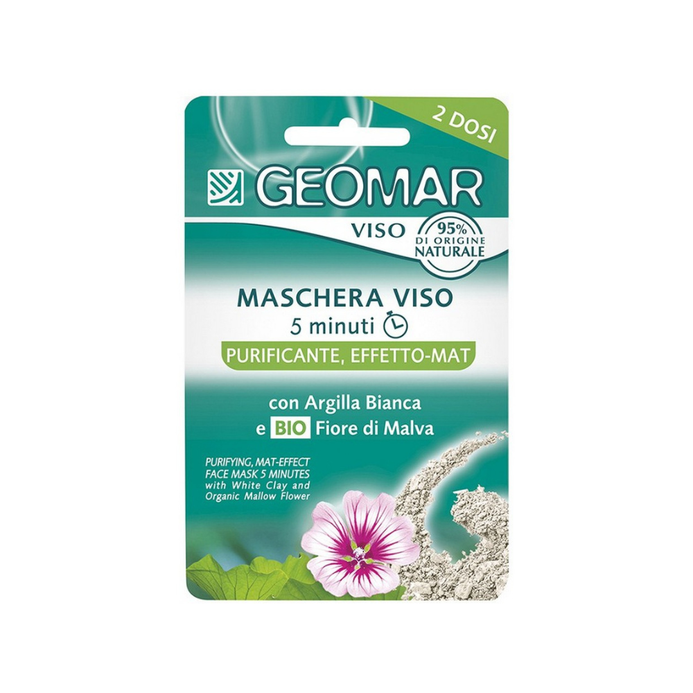 GEOMAR MASCHERA VISO 5 MINUTI ESFOLIANTE ILLUMINANTE 2 DOSI