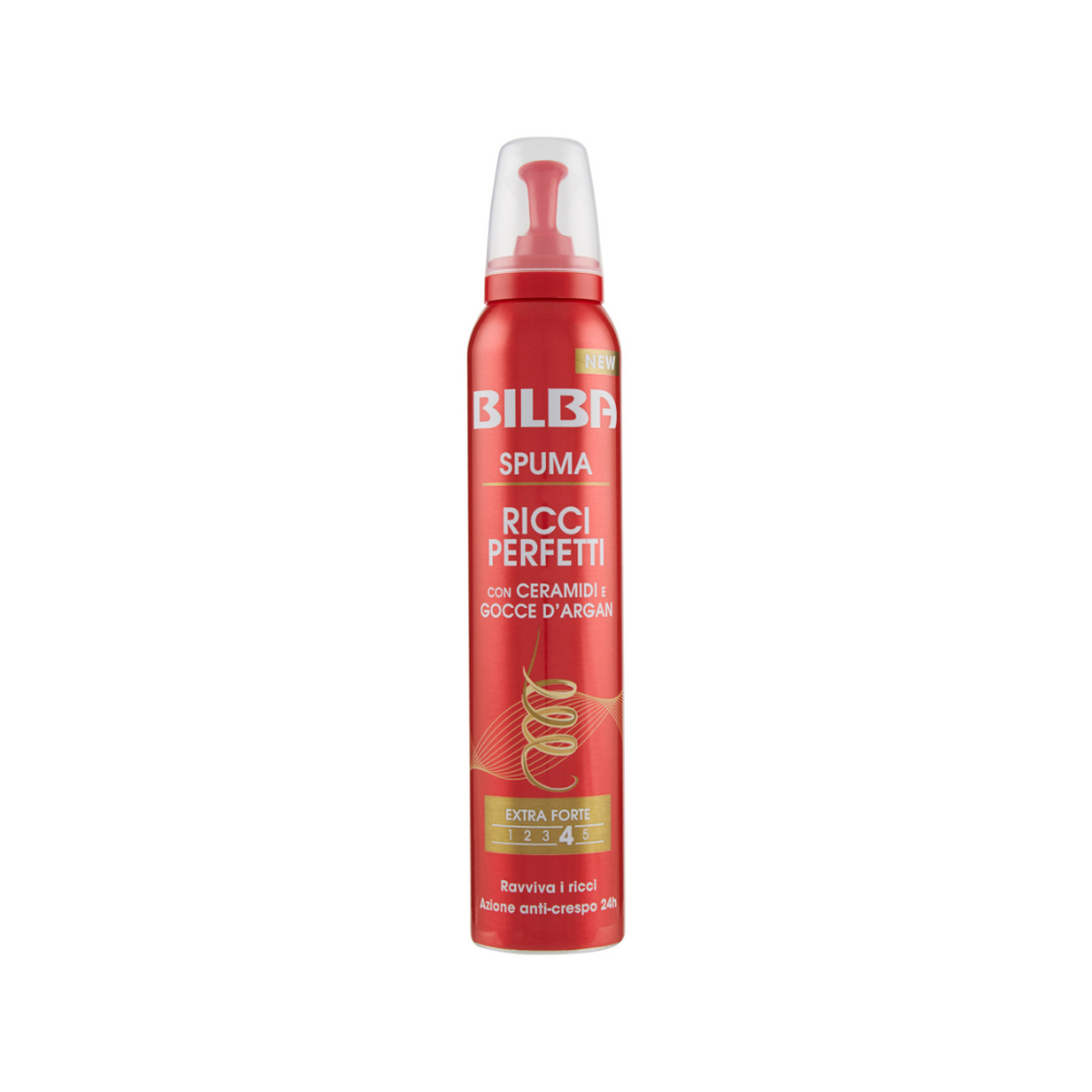 BILBA - SPUMA PER CAPELLI CERAMIDI E GOCCE D'ARGAN - RICCI PERFETTI -200ml