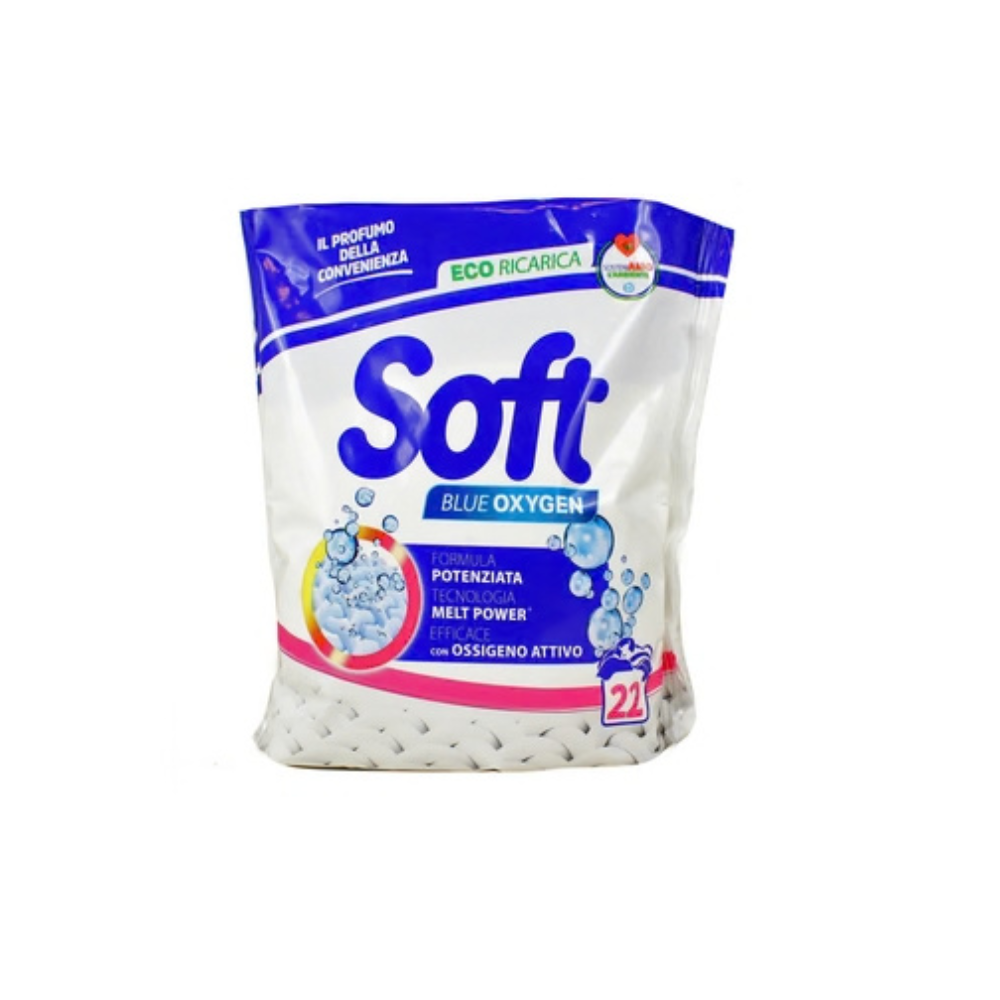 SOFT - DETERSIVO IN POLVERE BLUE OXYGEN 22 MISURINI - 1,1KG