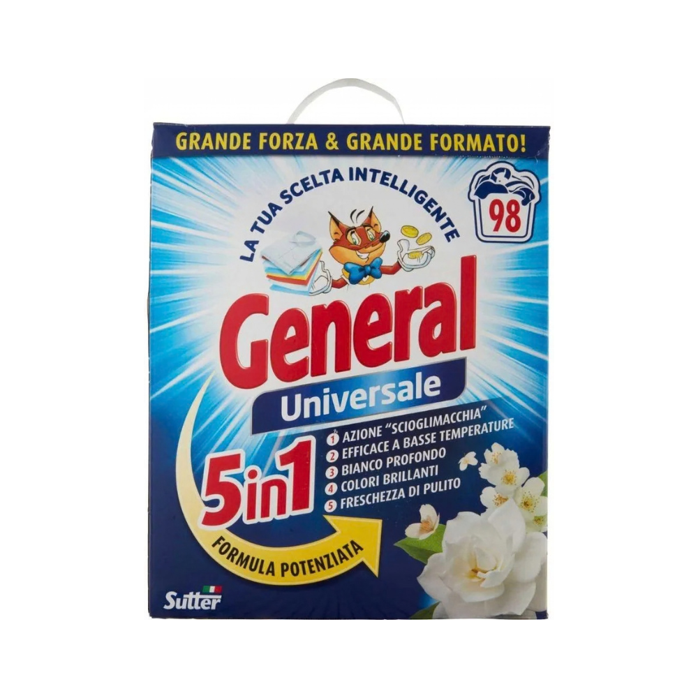 GENERAL - DETERSIVO IN POLVERE UNIVERSALE 98 LAVAGGI - 5,4KG