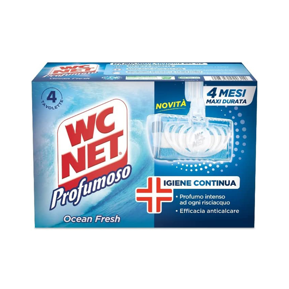 WC NET - TAVOLETTE PROFUMATE PER WC OCEAN FRESH - 4PZ